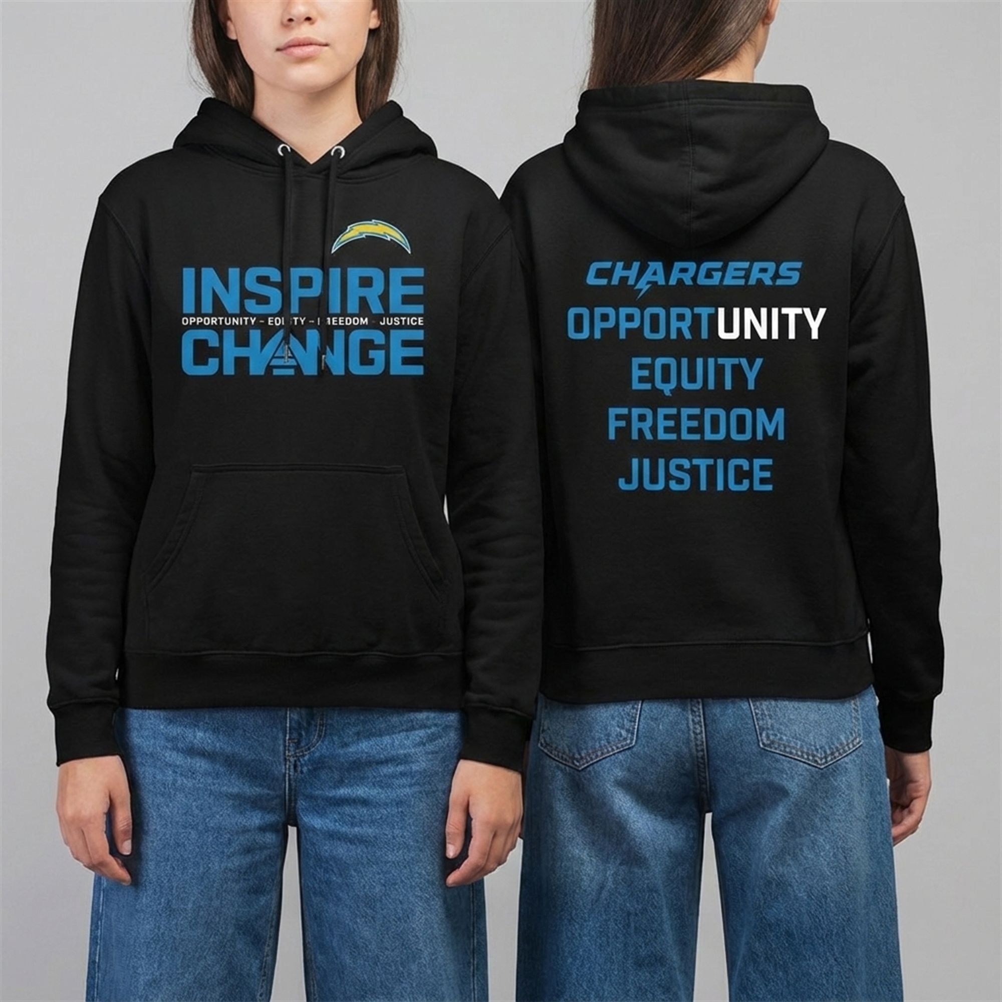 2026 Chargers Inspire Change Freedom Justice Hoodie 1 6 2026 Chargers Inspire Change Freedom Justice Hoodie 1 6