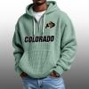 2026 Colorado Buffaloes Waffle Zip Hoodie 1