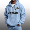 2026 Colorado Buffaloes Waffle Zip Hoodie 3