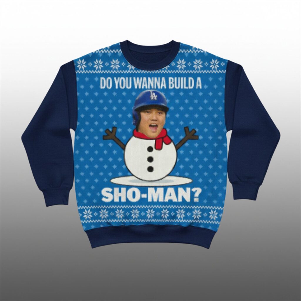 2026 Dodgers Do You Wanna Build A Sho Man Ugly Sweater 3 2026 Dodgers Do You Wanna Build A Sho Man Ugly Sweater 1