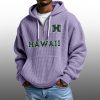 2026 Hawaii Rainbow Waffle Zip Hoodie 2