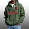 2026 Hoosiers Waffle Zip Hoodie