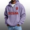 2026 Hoosiers Waffle Zip Hoodie 2
