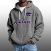 2026 K State Wildcats Waffle Zip Hoodie 1