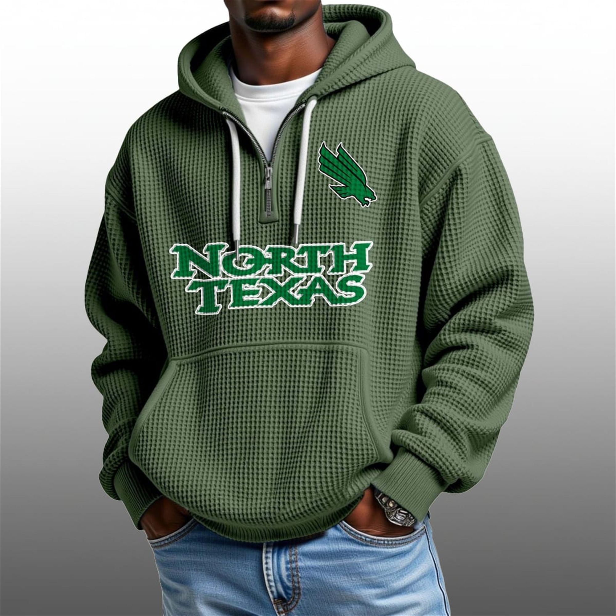 2026 North Texas Waffle Zip Hoodie 4 2026 North Texas Waffle Zip Hoodie 4