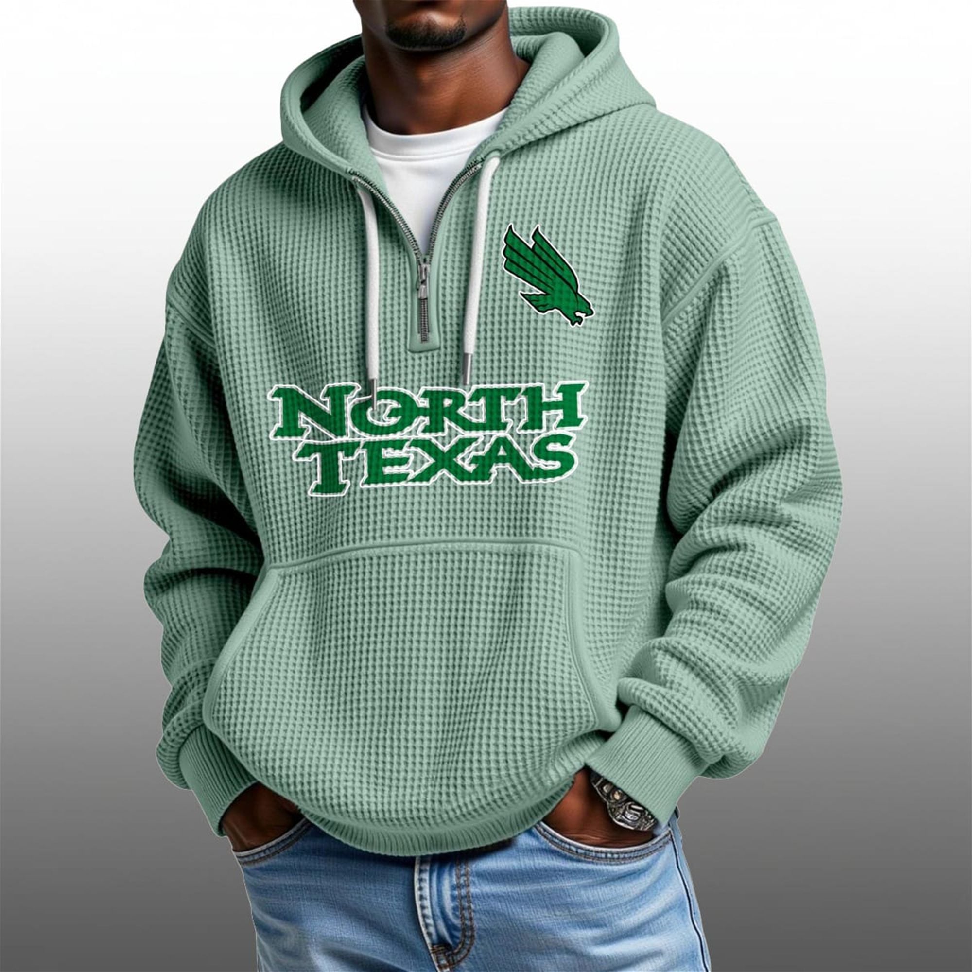 2026 North Texas Waffle Zip Hoodie 5 2026 North Texas Waffle Zip Hoodie