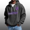 2026 Northwestern Wildcats Waffle Zip Hoodie 4