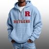 2026 Rutgers Scarlet Waffle Zip Hoodie 1