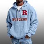 2026 Rutgers Scarlet Waffle Zip Hoodie