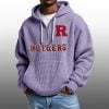 2026 Rutgers Scarlet Waffle Zip Hoodie 3