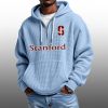 2026 Stanford Football Waffle Zip Hoodie 1