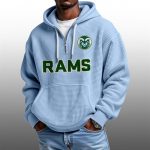 2026 State Rams Waffle Zip Hoodie