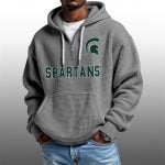 2026 State Spartans Waffle Zip Hoodie
