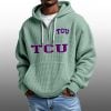 2026 Tcu Horned Frogs Waffle Zip Hoodie 2