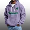 2026 Tulane Green Wave Waffle Zip Hoodie 1