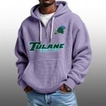 2026 Tulane Green Wave Waffle Zip Hoodie