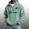 2026 Tulane Green Wave Waffle Zip Hoodie