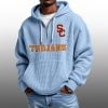 2026 Usc Trojans Waffle Zip Hoodie 2