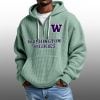 2026 Washington Huskies Waffle Zip Hoodie 2