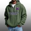 2026 Washington Huskies Waffle Zip Hoodie 3