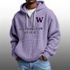 2026 Washington Huskies Waffle Zip Hoodie 4