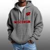 2026 Wisconsin Badgers Waffle Zip Hoodie 8 2026 Wisconsin Badgers Waffle Zip Hoodie 4