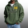 2026 Wolverines Waffle Zip Hoodie 6 2026 Wolverines Waffle Zip Hoodie 2