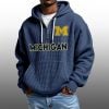 2026 Wolverines Waffle Zip Hoodie 7 2026 Wolverines Waffle Zip Hoodie 3