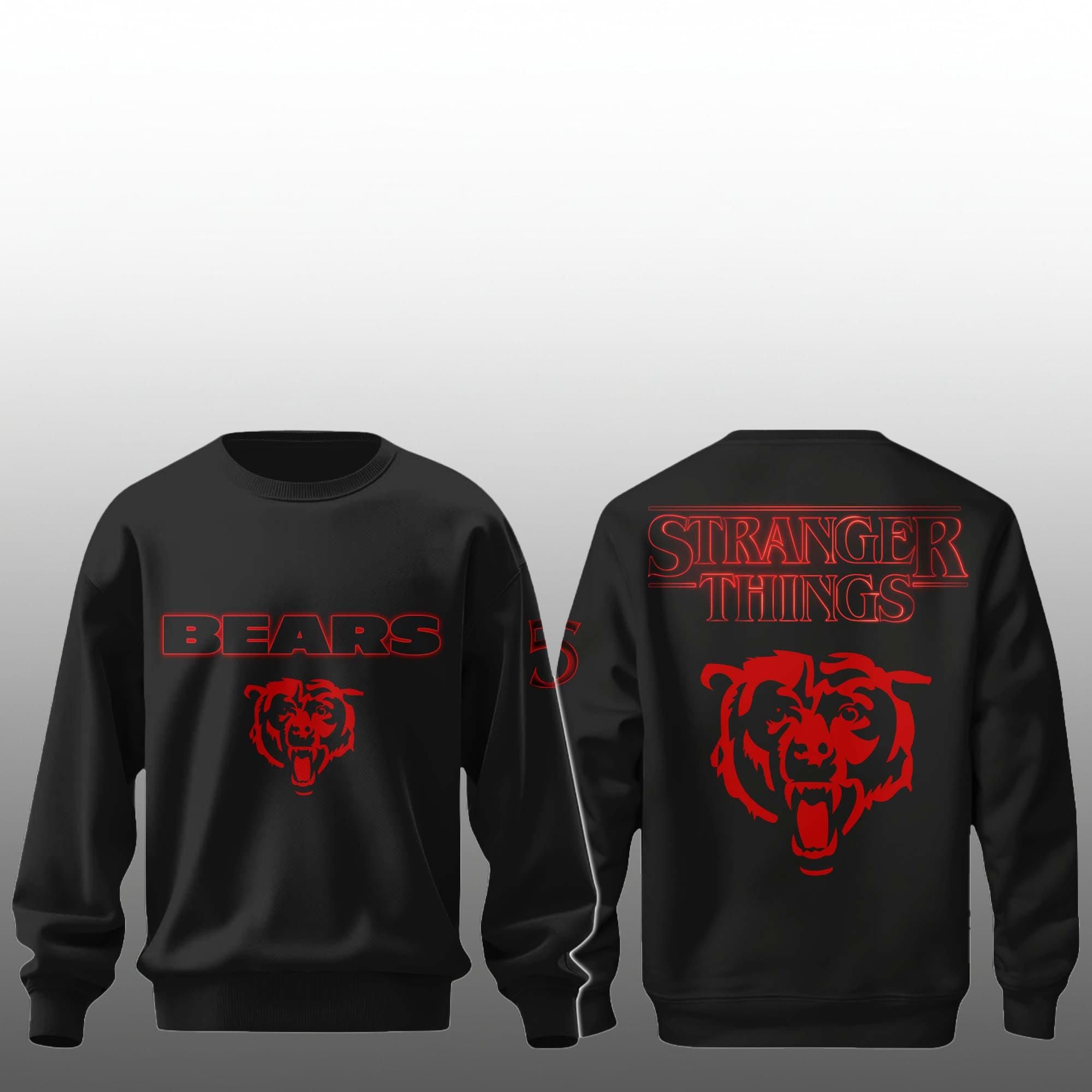 22 2026 Bears Stranger Things 5 Sweatshirt 22 2026 Bears Stranger Things 5 Sweatshirt