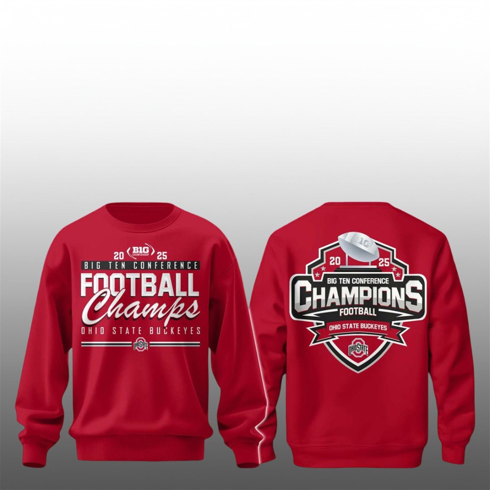 Buckeyes Big 10 Conference 2025 Champions Shirt 2 23 Buckeyes Big 10 Conference 2025 Champions Sweatshirt