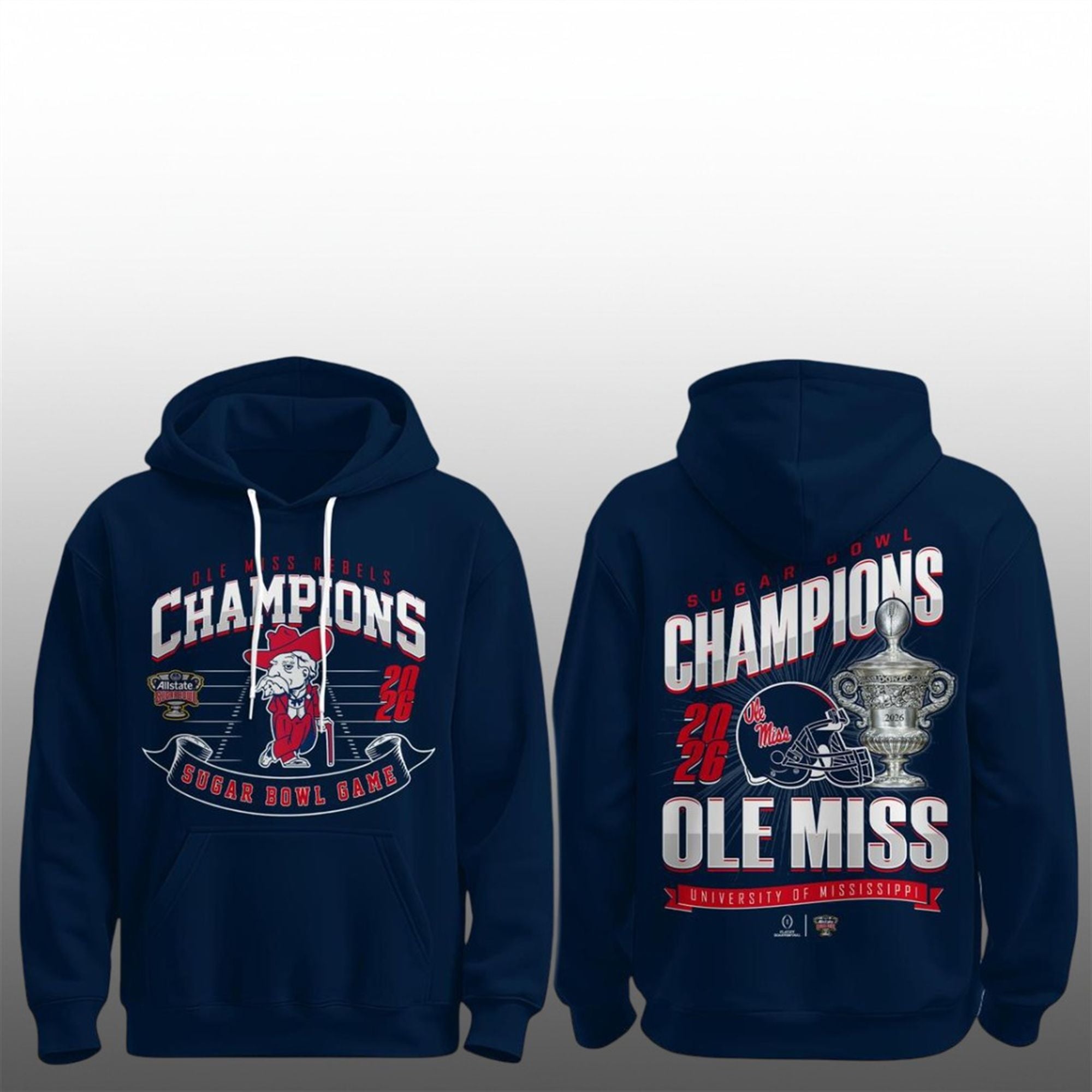 Ole Miss Rebels Sugar Bowl Champions 2026 Celebrating Shirt 2 24 Ole Miss Rebels Sugar Bowl Champions 2025 Celebrating Hoodie