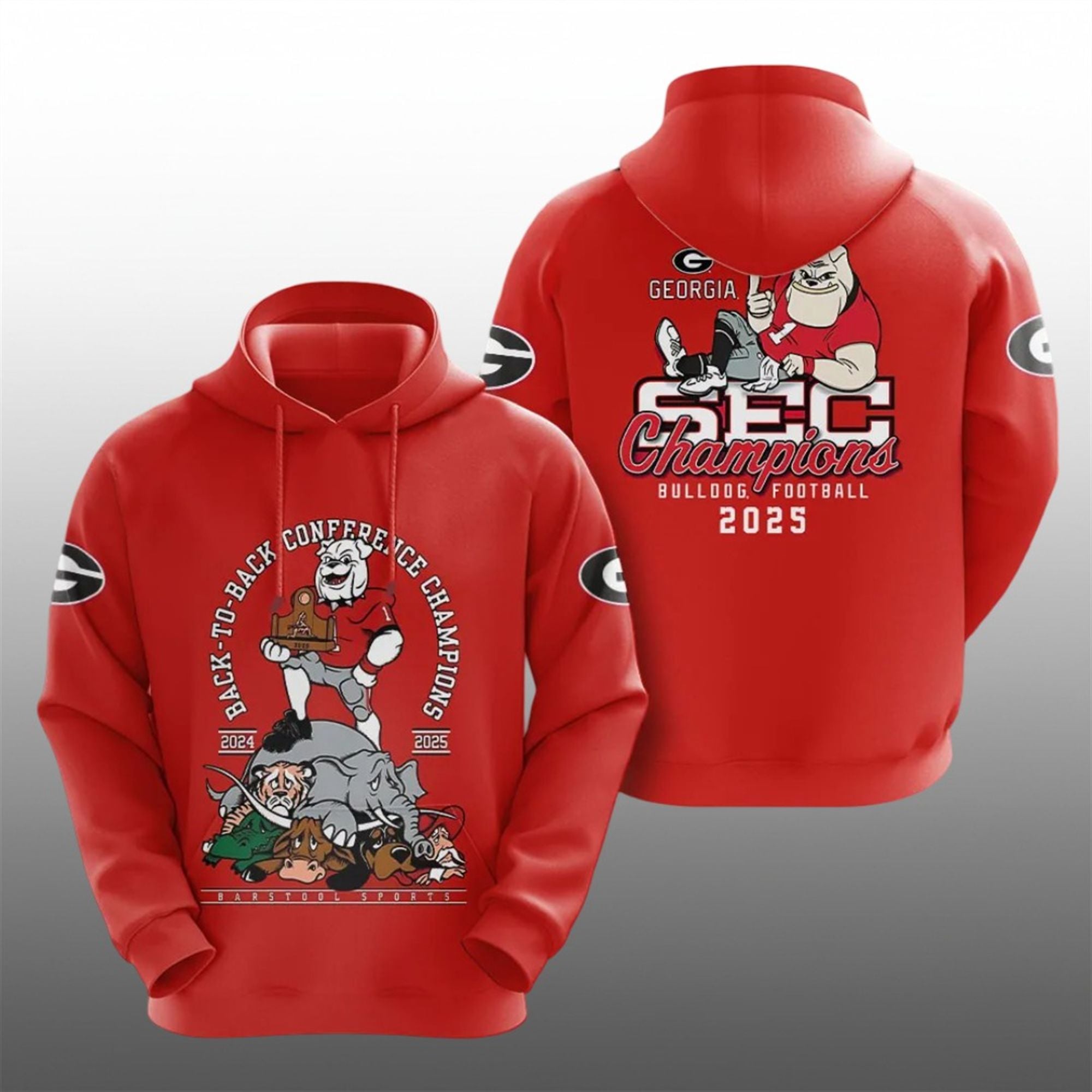 2024 2025 Georgia Back To Back Conference Champions Shirt 2 25 2024 2025 Georgia Back To Back Conference Champions Hoodie