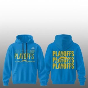 7 Chargers Playoff 2025 Postseason Bolt Up Hoodie