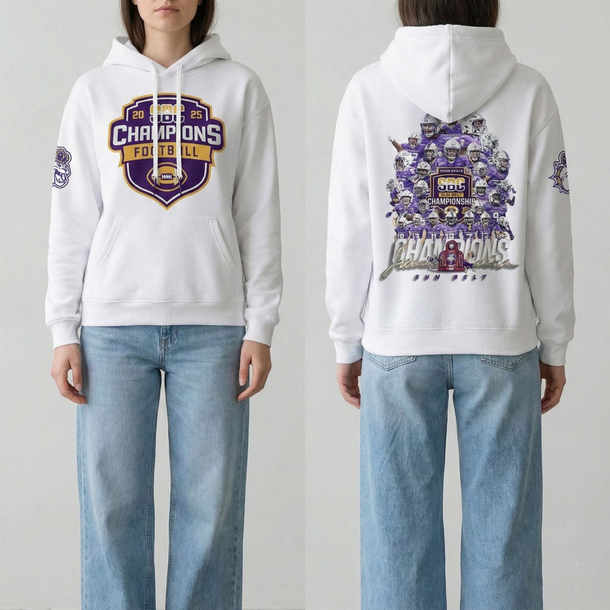 3 James Madison Dukes SUN BELT CHAMPIONS 2025 Hoodie 3 James Madison Dukes SUN BELT CHAMPIONS 2025 Hoodie
