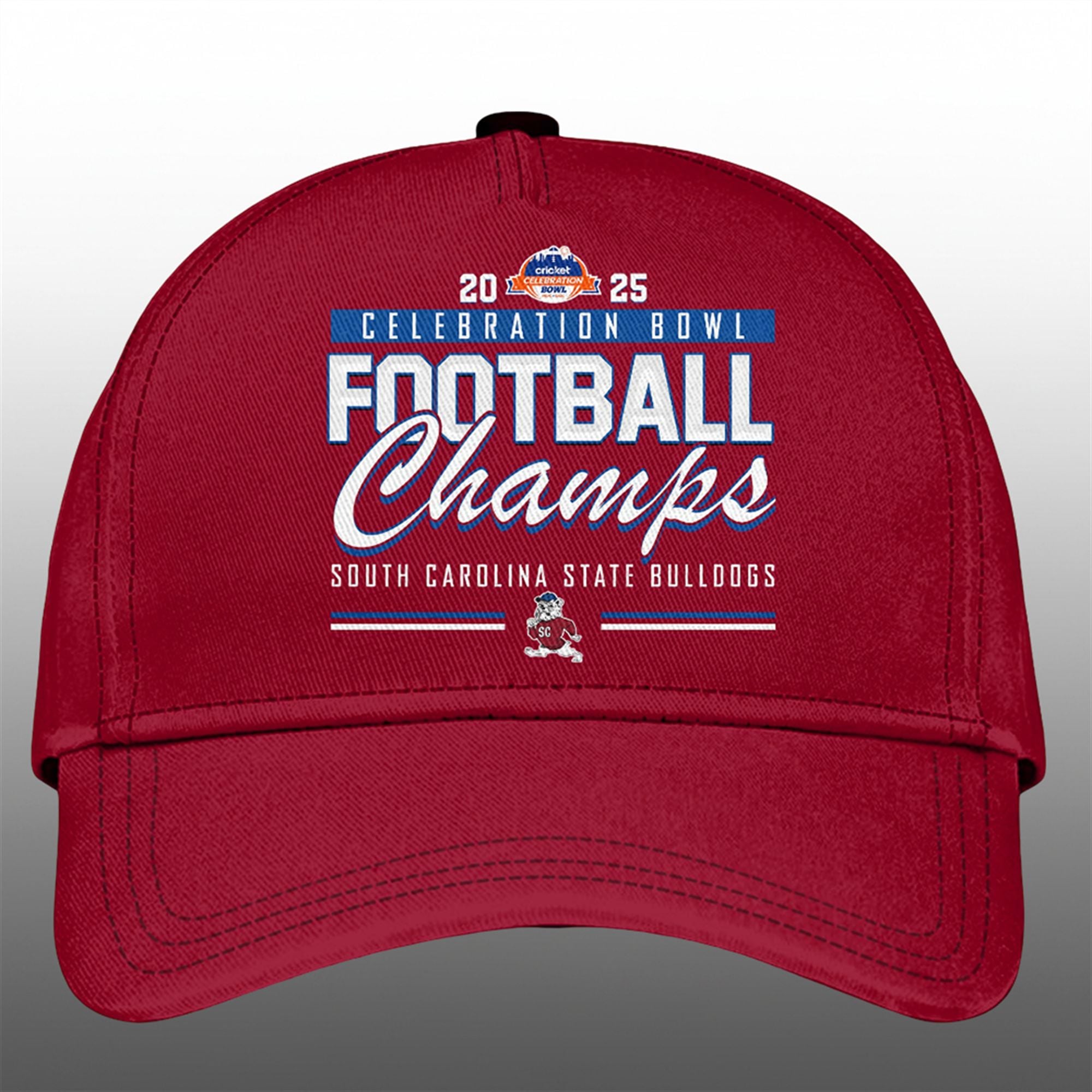 South Carolina State Bulldogs 2025 Celebration Bowl Champions Football Shirt 3 3 South Carolina State Bulldogs 2025 Celebration Bowl Champions Football Hat