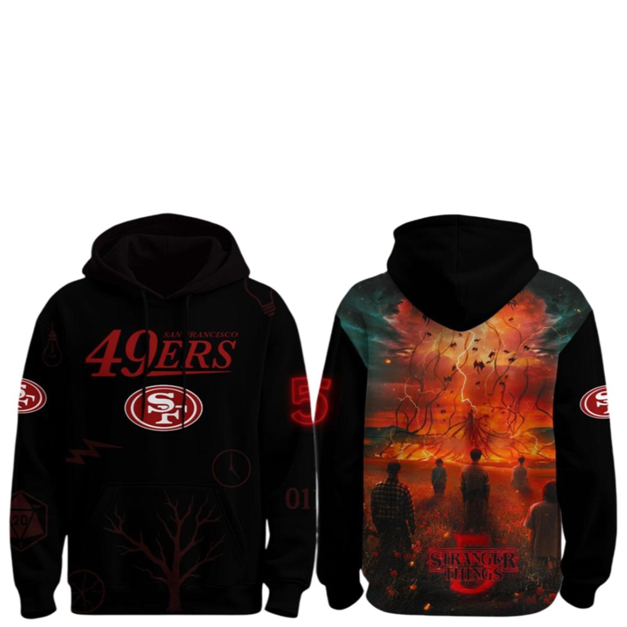 49ers Stranger Things Season 5 Last Show 2025 Hoodie 2 49ers Stranger Things Season 5 Last Show 2025 Hoodie 1 2