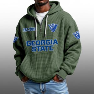 Georgia State EST 2016 Half Quarter Zip Waffle Hoodie 1