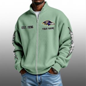 Ravens EST 1996 Quarter Zip Waffle Sweatshirt