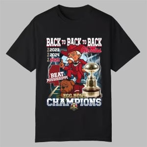 2025 Ole Miss Rebels Back To Back 3 Times Egg Bowl Champions Shirt 0 0
