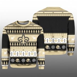 2025 Christmas Saints Football 2025 Ugly Sweater 1 1