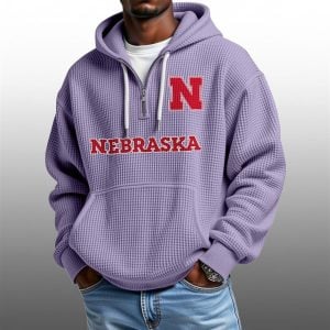 2026 Cornhuskers Waffle Zip Hoodie 1