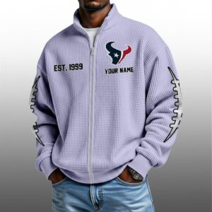 Texans EST 1999 Quarter Zip Waffe Sweatshirt 1