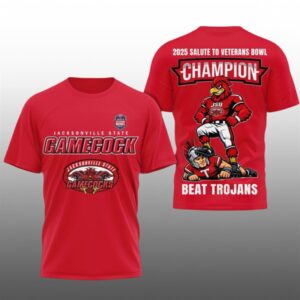 Jacksonville State Gamecocks 2025 Salute To Veterans Bowls Champs Hoodie 1 1