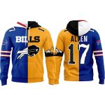 2025 Bills Josh Allen 17 Wyoming Cowboys Hoodie