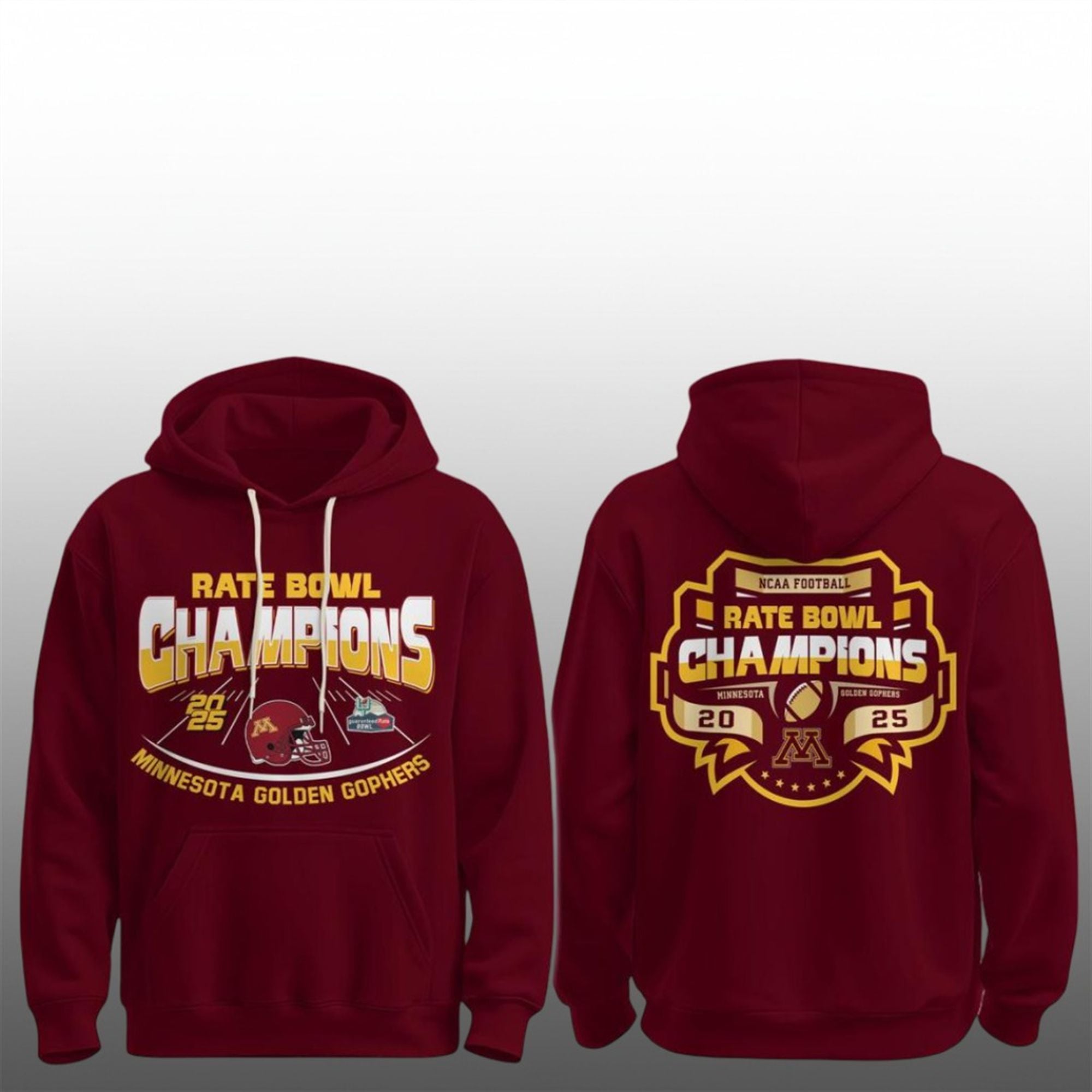 Minnesota Golden Gophers Rate Bowl Champions 2025 Football Shirt 2 7 Minnesota Golden Gophers Rate Bowl Champions 2025 Football Hoodie
