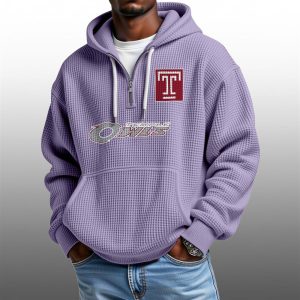2026 Temple Owls Waffle Zip Hoodie 1