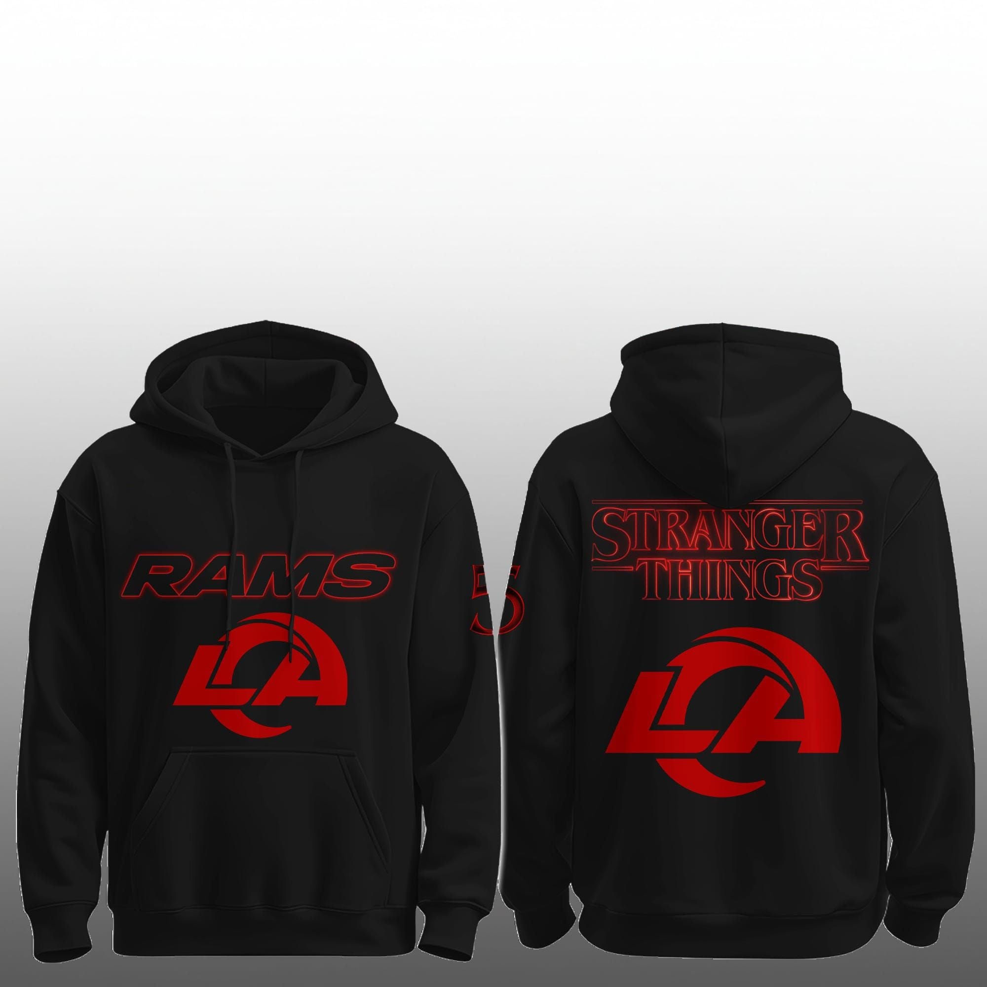 2026 LA Rams Stranger Things 5 Sweatshirt 2 72 2026 LA Rams Stranger Things 5 Hoodie