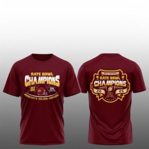 6 Minnesota Golden Gophers Rate Bowl Champions 2025 Football Shirt