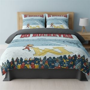 Brutus Go Buckeyes Ohio Snow Bedding Set