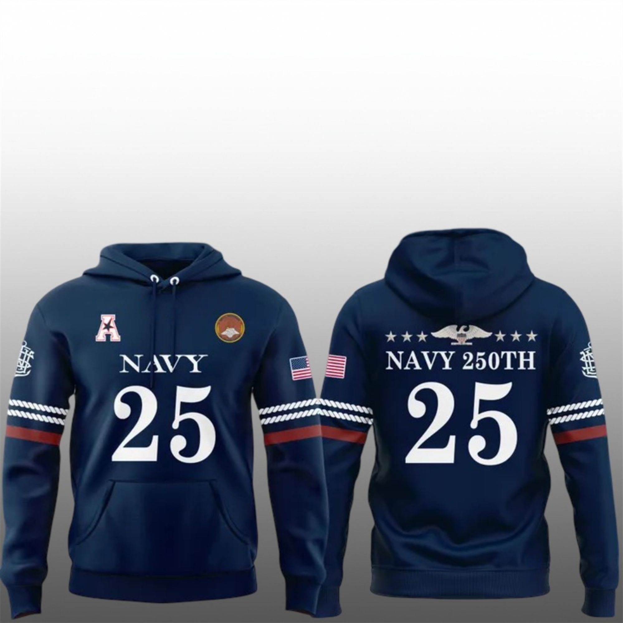 2025 Navy Midshipmen 250th Anniversary Uniform Shirt 4 9 2025 Navy Midshipmen 250th Anniversary Uniform Hoodie